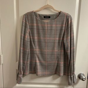 Nine West plaid blouse